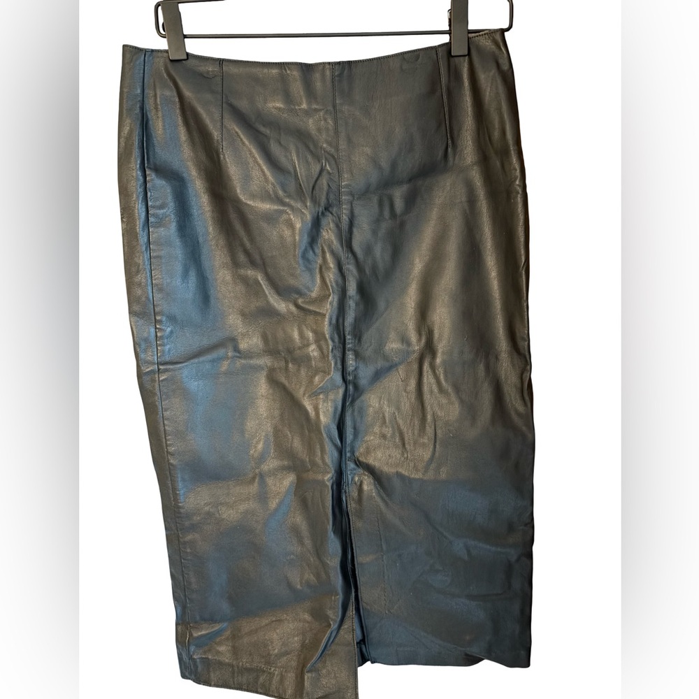 Black Faux Leather Skirt